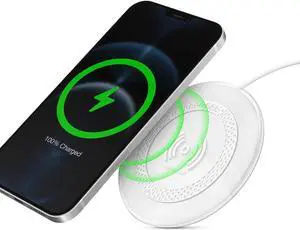 HyperGear 15W White ChargePad Pro Wireless Fast Charger w/ Adapter