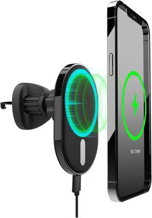 HyperGear 15W MagVent MagSafe Wireless Car Charger - Black