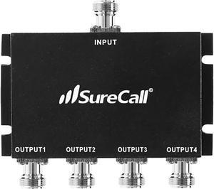 SureCall Ultra-Wideband 4-Way Splitter 3G, 4G,5G, 617-2700 MHz  - 50 Ohm - N-Female