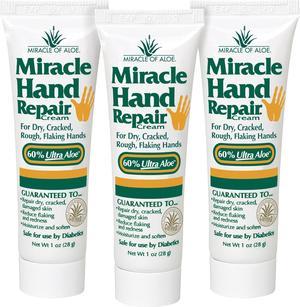 Miracle of Aloe Hand Repair Cream with 60% Ultra-Aloe (1 Oz 3-Pack)