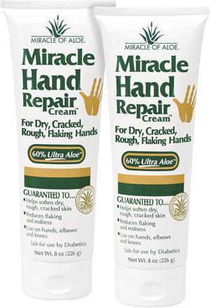 Miracle of Aloe's Miracle Hand Repair Cream (8 OZ Pack of 2)