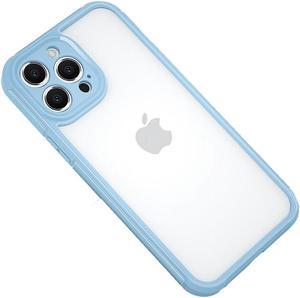 Honfomy Case TPU+PC clear [Non-stick fingerprint] [Full Lens Protection] Anti-skid Shockproof Protective Case Blue iPhone 13 Pro Max