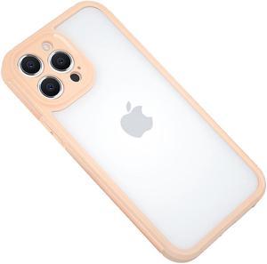 Honfomy Case TPU+PC clear [Non-stick fingerprint] [Full Lens Protection] Anti-skid Shockproof Protective Case Skin color iPhone 12 Pro Max