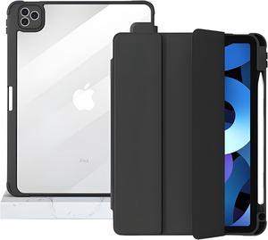 Honfomy Case for iPad 2021/2020/Air4 TPU+Acrylic with Pencil Holder Strong Durable Full Protection