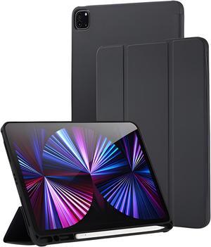 Honfomy iPad 10.2 Case iPad 9th Generation 2021/ iPad 8th Generation 2020/ iPad 7th Case with Solid Back Pencil Holder, Protective Case Auto Sleep/Wake Cover 10.2 inch,Black