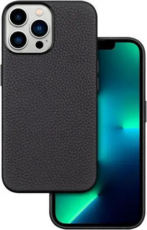 Honfomy New Genuine Suede Cell Phone Case Luxury  iPhone 13Pro Max Case Black