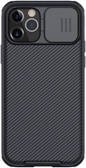 Honfomy iPhone12 Pro Case with Slide Camera Protector Shockproof Protective TPU Case, Texture Design Cover iPhone Case