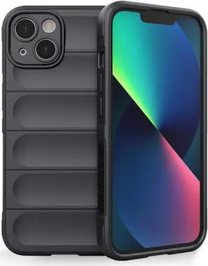 Honfomy iPhone 13 Case Ergonomic Design Skin Sensitive Protective Cover All Inclusive Cell Phone Soft Case Dark Gray