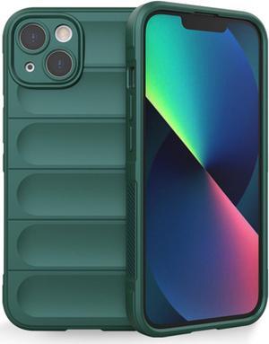 Honfomy iPhone 13 Case Ergonomic Design Skin Sensitive Protective Cover All Inclusive Cell Phone Soft Case Dark Green