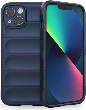 Honfomy iPhone 12 Case Ergonomic Design Skin Sensitive Protective Cover All inclusive cell phone soft case Dark Blue