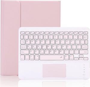 Honfomy Flip Stand Keyboard Case for 9th Gen/8th Gen/7th Gen 10.2 Inch Bluetooth keyboard Smart Trackpad Detachable Wireless with Pencil Holder iPad cover Pink iPad 10.2" (7th and 8th Gen)
