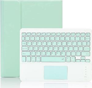 Keyboard Case Flip Stand for iPad Pro 12.9 (4th Gen, 2020) With Touch pad Bluetooth keyboard Smart Trackpad Detachable with Pencil Holder iPad cover Green iPad Pro 12.9-inch
