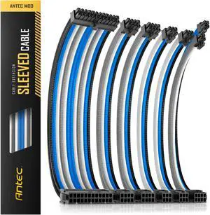 Power Supply Sleeved Cable /24pin ATX /4+4pin EPS /8-pin PCI-E /6pin PCI-E PSU Extension Cable Kit 30cm Length with Combs Power Supply Sleeved Cable /24pin ATX /4+4pin EPS /8-pin PCI-E /6pin PCI-E PSU Extension Cable Kit 30cm Length with Combs