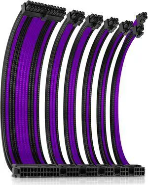 Power Supply Sleeved Cable /24pin ATX /4+4pin EPS /8-pin PCI-E /6pin PCI-E PSU Extension Cable Kit 30cm Length with Combs Power Supply Sleeved Cable /24pin ATX /4+4pin EPS /8-pin PCI-E /6pin PCI-E PSU Extension Cable Kit 30cm Length with Combs