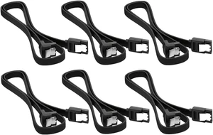 AYECEHI 6 Pack 90 Degree Right Angle SATA III 6.0 Gbps Cable (SATA 3 Cable) with Locking Latch - 12 Inches for SATA HDD, SSD, CD Driver, CD Writer AYECEHI 6 Pack 90 Degree Right Angle SATA III 6.0 Gbps Cable (SATA 3 Cable) with Locking Latch - 12 Inches for SATA HDD, SSD, CD Driver, CD Writer