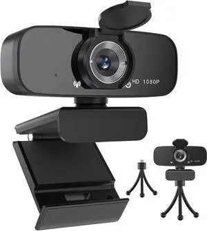 1080P HD Webcam with Microphone for Desktop, USB Computer Camera with Web Cam Cover&Web Camera Stand, 110-degree Wide Angle Streaming Webcam for PC Zoom/Video Calling/Gaming/Laptop/Conferencing 1080P HD Webcam with Microphone for Desktop, USB Computer Camera with Web Cam Cover&Web Camera Stand, 110-degree Wide Angle Streaming Webcam for PC Zoom/Video Calling/Gaming/Laptop/Conferencing