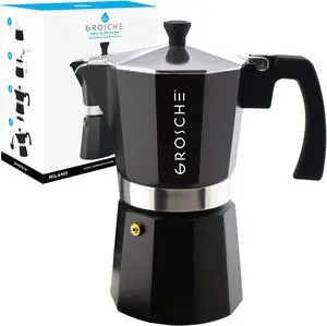 Milano Stovetop Espresso Maker Moka Pot 9 espresso Cup, 15.2 oz, Black. Cuban Coffee Maker Stove top coffee maker Moka Italian espresso greca coffee maker brewer percolator Milano Stovetop Espresso Maker Moka Pot 9 espresso Cup, 15.2 oz, Black. Cuban Coffee Maker Stove top coffee maker Moka Italian espresso greca coffee maker brewer percolator