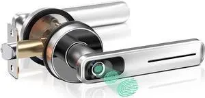 Fingerprint Door Lock - Biometric Door Knob Fingerprint Door Knob Keyless Entry Door Locks with Handle Door Lever for Homes/Apartments/Office/AirBnB/Hotels (Silver) Fingerprint Door Lock - Biometric Door Knob Fingerprint Door Knob Keyless Entry Door Locks with Handle Door Lever for Homes/Apartments/Office/AirBnB/Hotels (Silver)