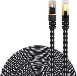 Outdoor Cat 7 Ethernet Cable 100ft, 26AWG Heavy-Duty Cat7 Networking Cord  Patch Cable RJ45 Transmission Speed 10GbpsTransmission Bandwidth 600Mhz LAN