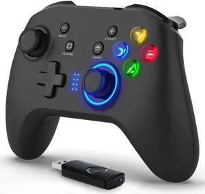 Wireless Gaming Controller, Dual-Vibration Joystick Gamepad Computer Game Controller for PC Windows 7/8/10/11, PS3, Switch- Black Wireless Gaming Controller, Dual-Vibration Joystick Gamepad Computer Game Controller for PC Windows 7/8/10/11, PS3, Switch- Black