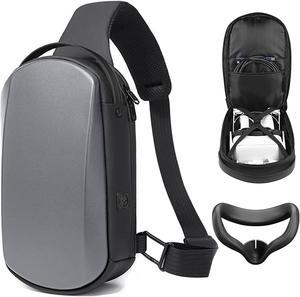 Carrying Case for Oculus Quest 2  Backpack Sling Bag for Elite Strap Halo Strap VR Accessories Waterproof Portable Protection  Travel Crossbody Shoulder Bag Fit for Men Women Grey