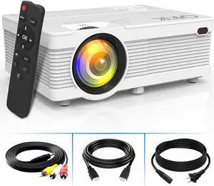 Upgraded 7500Lumens LCD - Full HD 1080P Supported, Portable Mini Compatible with HDMI, USB, AV, TF, VGA, Smartphones, TV Stick, PS4, DVD Player, Home Theater Entertainment Upgraded 7500Lumens LCD - Full HD 1080P Supported, Portable Mini Compatible with HDMI, USB, AV, TF, VGA, Smartphones, TV Stick, PS4, DVD Player, Home Theater Entertainment