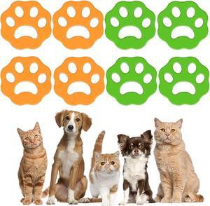 Pet Hair Remover for Laundry 8 Pcs, Lint Remover for Clothes, Laundry Pet Hair Catcher for Washing Machine Reusable Potable Silicone Dog Cat Hair Remover - Mix Color