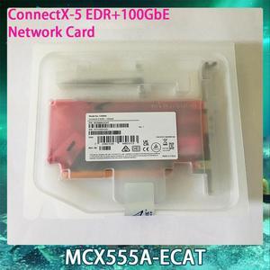 New NIC CX555A MCX555A-ECAT ConnectX-5 EDR+100GbE 100Gb/s Single Port Network Card Works Perfectly Fast Ship High Quality