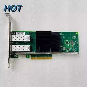 NIC 10 Gigabit network card with double electrical ports with security blue label X710-DA2 X710-DA2BLK