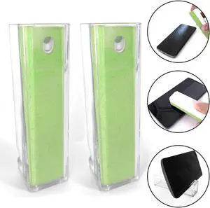 2-Pack Acuvar All in One Screen Cleaning Sprays with Microfiber and Phone Stand. Cleans and Removes Oil and Dirt from Smartphones, Tablets, LCD, LED Laptop, TV Screens, and More Green