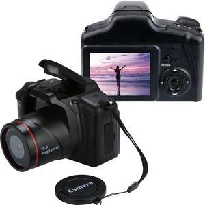 Acuvar Digital Camera, 16 Megapixel Photo Camera Mini Digital SLR Camera, CMOS Sensor 2.4 TFT LCD Compact Camera, 16X Digital Zoom Video Camera for Children Adults Beginners Black