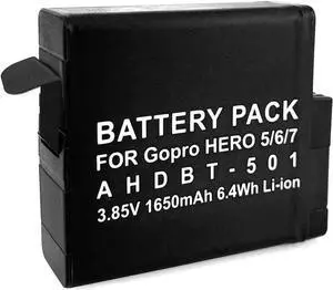 Acuvar Replacement Battery for GoPro Hero 5-7 Cameras 1650mAh