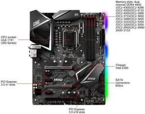 MPG Z390 GAMING EDGE AC LGA 1151 (300 Series)  Z390 SATA 6Gb/s ATX Motherboard International Version  No Warranty