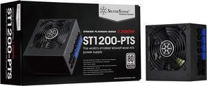 SilverStone Technology 1200 Watt Fully Modular 80 Plus Platinum Power Supply in Ultra Compact 140MM in Depth ST1200-PTS