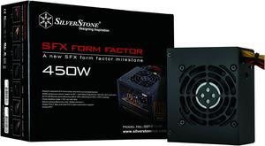 SilverStone Technology 450W SFX Form Factor 80 PLUS BRONZE Power Supply with +12V single rail, Active PFC (ST45SF)