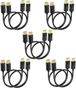 DisplayPort Cables 3ft 10-Pack,DP Display Port Cord Male to Male Cord Gold-Plated Cord, Supports 4K@60Hz, 2K@144Hz Compatible for Computer, Laptop, Graphics Card, Docking Station (3ft, Cable, 10)