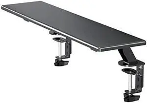 suptek Monitor Stand Riser for Computer,Laptop,Printer, Notebook and All Flat Screen Display with Black Clamp-on Desk Organizer (DSF2)