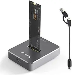 Mackertop M.2 NVMe & SATA to USB C Docking Station, Aluminum Alloy M.2 SSD to USB A C Reader Adapter for 2280 2260 2242 2230 Enclosure, Fits Both M.2 (M Key, B+M Key) NVMe and SATA NGFF SSDs Mackertop M.2 NVMe & SATA to USB C Docking Station, Aluminum Alloy M.2 SSD to USB A C Reader Adapter for 2280 2260 2242 2230 Enclosure, Fits Both M.2 (M Key, B+M Key) NVMe and SATA NGFF SSDs