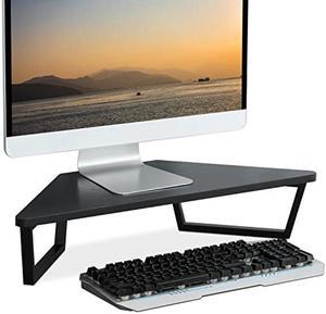  TEAMIX Dual Monitor Stand Riser with 2 Drawers-Length and Angle  Adjustable 3 shelf Monitor Riser with Storage Desk Organizer Large Computer Monitor  Stand for 2 Monitors/Laptop/PC,Wood Screen/TV Stand : Electronics