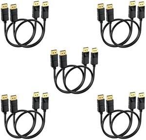MOSIMLI Short DisplayPort Cables 1 Ft 10-Pack, DP to DP Cord Male to Male 165 Hz / 144 Hz, Supports 4K@60Hz, 2K@144Hz Compatible for Computer, Laptop, Graphics Card, Docking Station