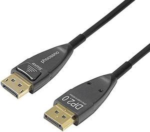 DisplayPort 2.0 Fiber Optic Cable 40Gbps DP2.0 cable 8K@60Hz HDR,4K@144Hz HDR1080P@240Hz,UHBR10,16.5ft,Compatible with Nvidia3080/3090 GPU/Graphics Card/to LG/Dell/ASUS/SUMSUNG Monitors/Baco Projector