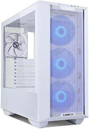 LIAN LI LANCOOL III E-ATX PC Case, Spacious RGB Gaming Computer Case with Hinged Tempered Glass Doors, Fine Mesh Panels, 4x140mm PWM Fans Pre-Installed High Airflow Chassis (White)