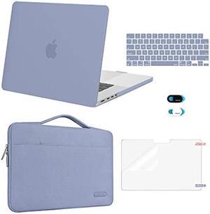 MOSISO Compatible with MacBook Pro 16 inch Case 2023 2022 2021 Release M2 A2780 A2485 M1 ProMax Chip Touch ID Plastic Hard CaseSleeve BagKeyboard SkinWebcam CoverScreen Protector Lavender Gray
