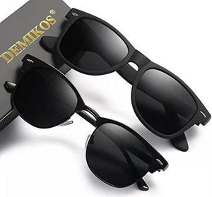 DEMIKOS Sunglasses Men Polarized Sunglasses for Mens Womens Retro Mirror Lens for Driving Fishing UV400 Protection 3PACK