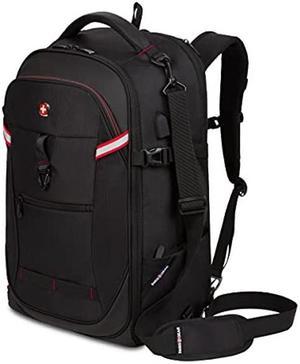 SwissGear Hybrid Travel Laptop Backpack, Black, 21.5-Inch