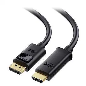 Cable Matters Unidirectional DisplayPort to HDMI Cable 35 ft, Gold-Plated DP to HDMI Cable, Display Port to HDMI Adapter Cable, 35 Feet