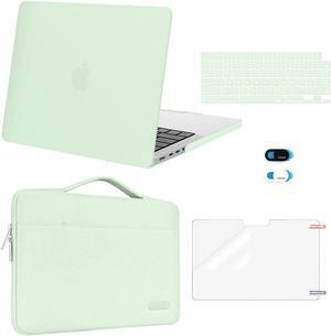 MOSISO Compatible with MacBook Pro 14 inch Case 2025 2024 2023 2022 2021 M4 M3 M2 M1 A3112 A3185 A3401 A2918 A2992 A2779 A2442, Hard Case&Bag&Keyboard Cover&Webcam Cover&Screen Film, Honeydew Green