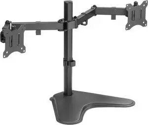 Amer Dual LED LCD Monitor Free-Standing Desk Stand for 2 Screens up to 32 inches Heavy-Duty Fully Adjustable Arms with Max VESA 100x100mm (2EZSTAND)