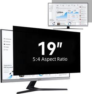 Mamol 19 Inch Computer Privacy Screen Filter for 5:4 Widescreen Monitor, Removable Eye Protection Anti Glare Spy Blue Light Filter Privacy Shield, Anti Scratch Screen Protector Film 19 In