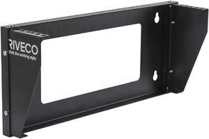 RIVECO 2U Wall Mount Rack for Network| Reinforced Heavy Load 66-99 LBS Small Server Racks Vertical & Horizontal Mounting for 19 inches IT & Studio Equipment.